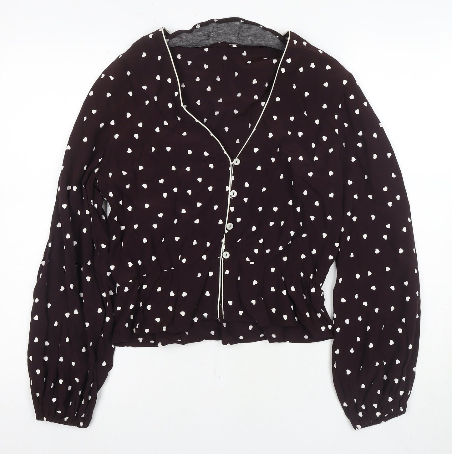 Womens UK Size 8 Topshop Black  Blouse