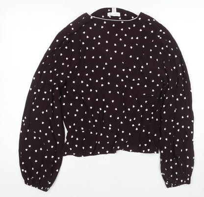 Womens UK Size 8 Topshop Black  Blouse