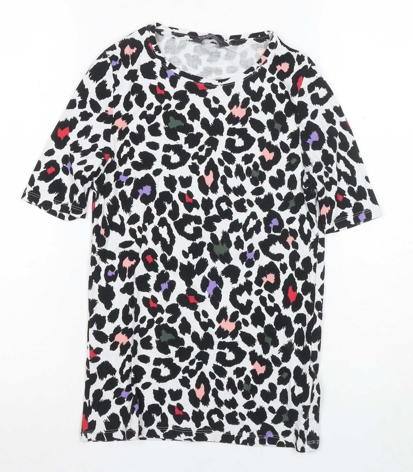 Marks and Spencer Girls Animal Print T-Shirt, Multicoloured, Size 8