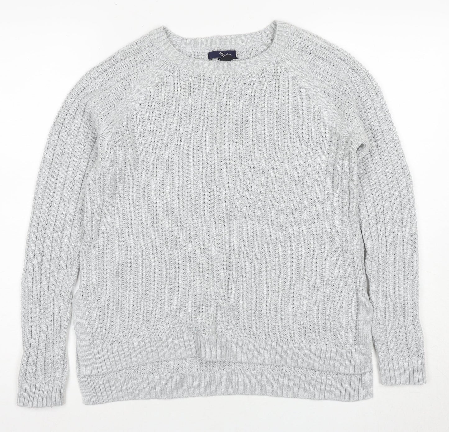 Gap Women's Grey Cable-Knit Pullover Jumper Size M