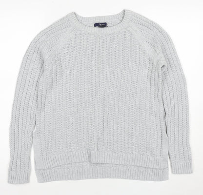 Gap Women's Grey Cable-Knit Pullover Jumper Size M