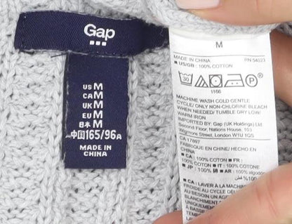 Gap Women's Grey Cable-Knit Pullover Jumper Size M