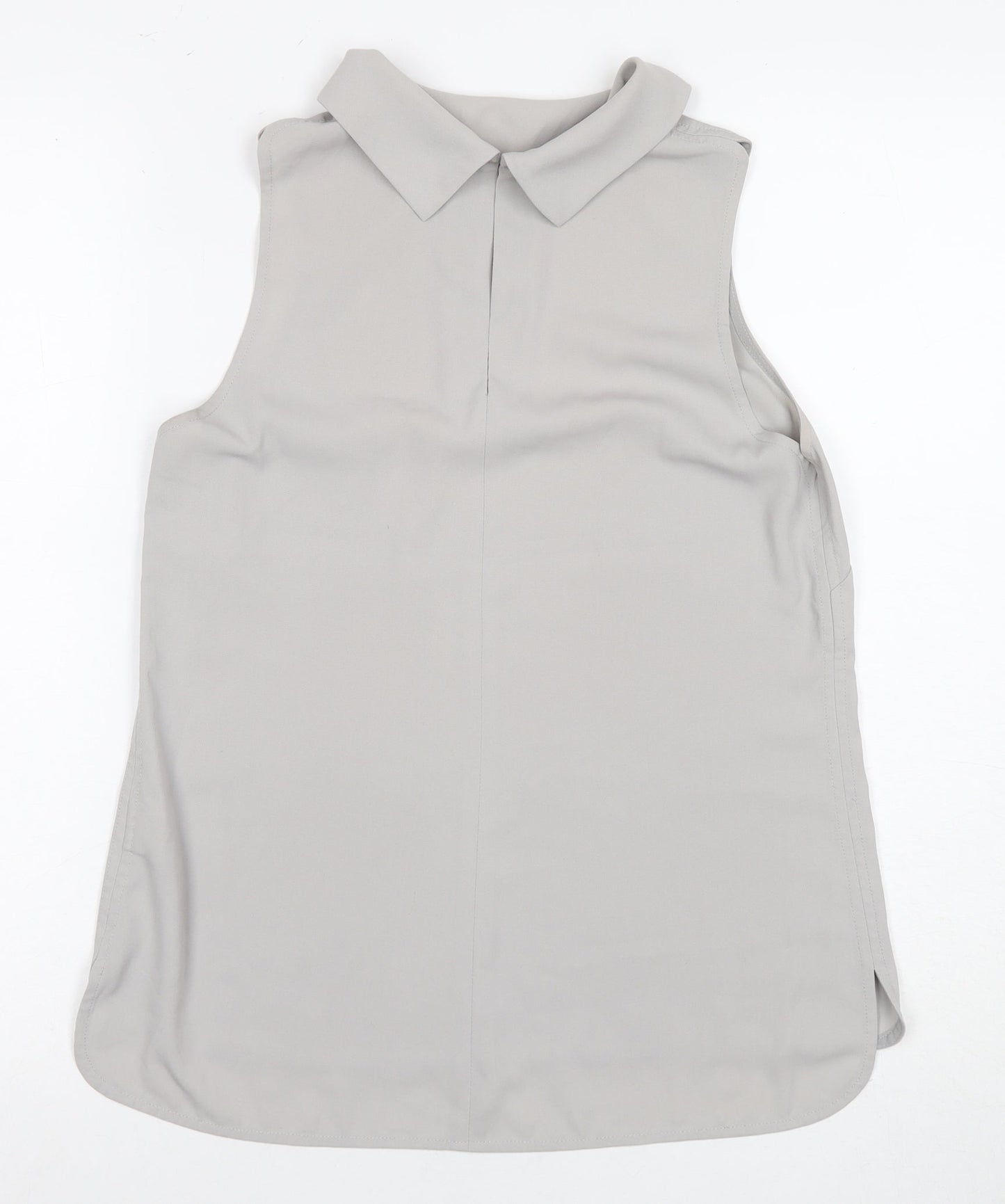 Coast Women Silver Cowl Neck Sleeveless Top Size 8