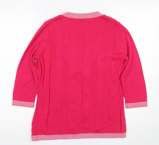 Womens UK Size 12 Marks and Spencer Red Cardigan Jumper