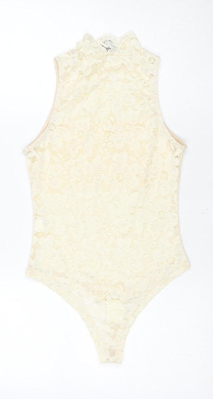 BY SWAN Ivory Lace Bodysuit Women’s S Party