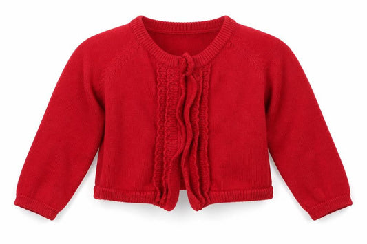 Jasper Conran Red Cardigan 0-3 Months Unisex Cotton Jumper