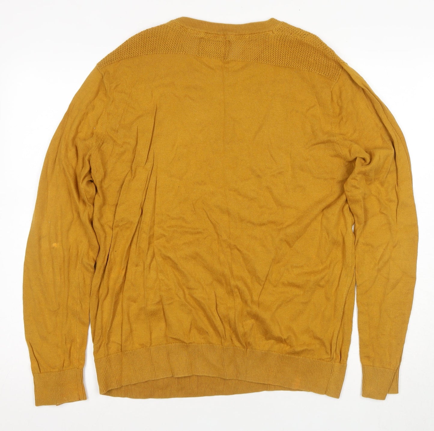 Burton Menswear Orange Crew Neck Pullover Jumper L