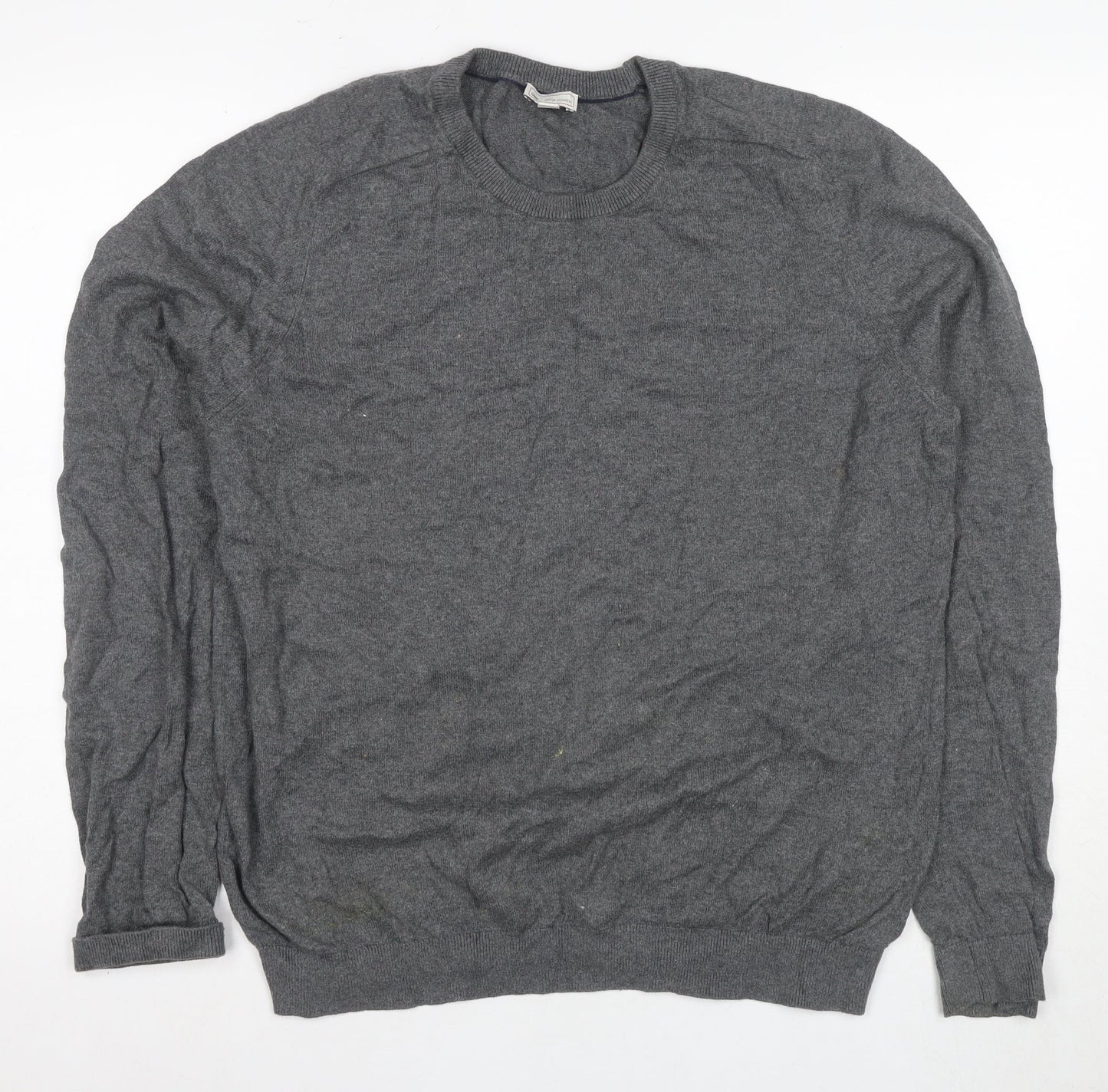 Gap Men's Grey Pullover Jumper - L, Cotton Cashmere