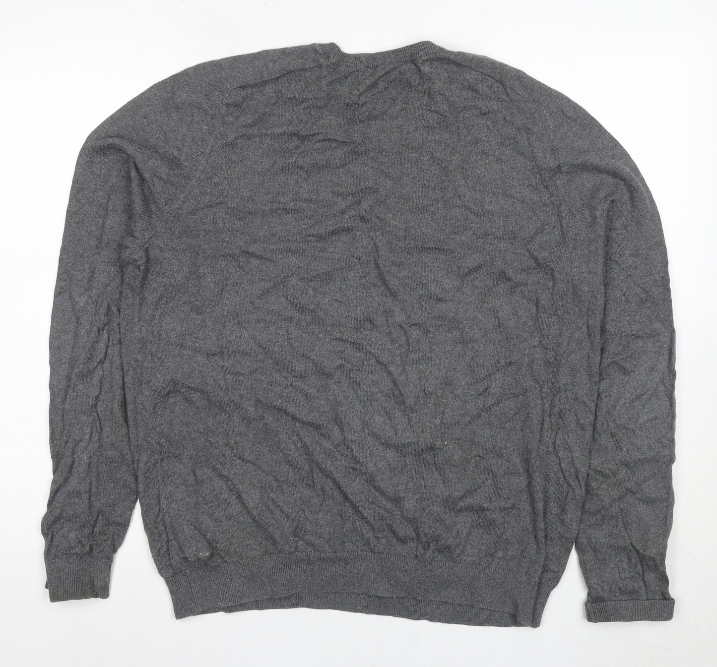 Gap Men's Grey Pullover Jumper - L, Cotton Cashmere