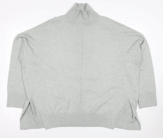 French Connection Women's Grey XL High Neck Jumper