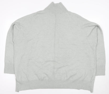 French Connection Women's Grey XL High Neck Jumper