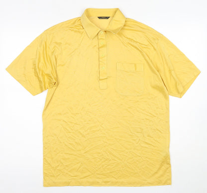 Marks and Spencer Men's Gold Polo Shirt S