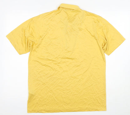 Marks and Spencer Men's Gold Polo Shirt S