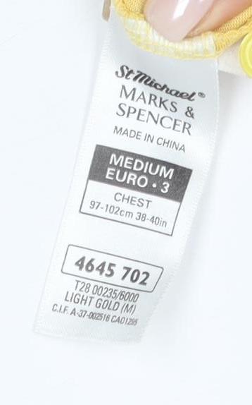 Marks and Spencer Men's Gold Polo Shirt S