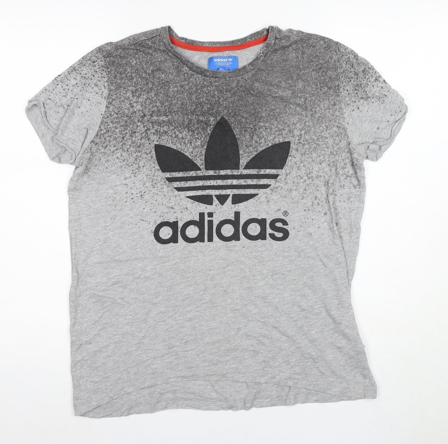 Adidas Men's Grey Graphic T-Shirt, Size 12