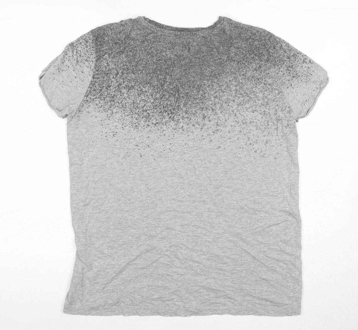 Adidas Men's Grey Graphic T-Shirt, Size 12