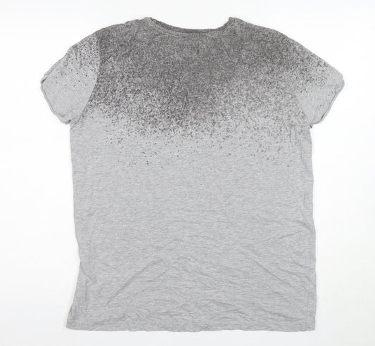 Adidas Men's Grey Graphic T-Shirt, Size 12