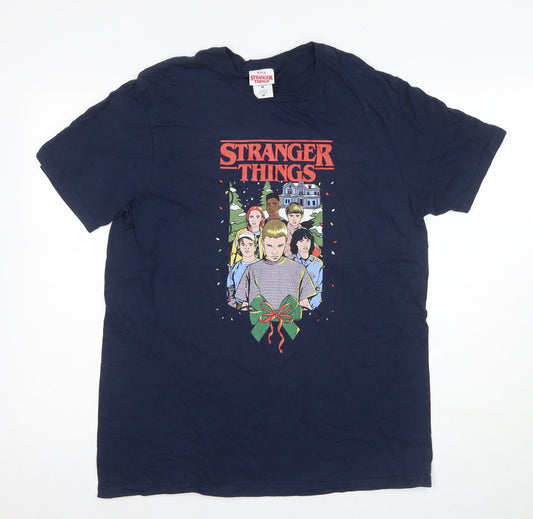 Netflix Stranger Things Men's Blue M T-Shirt