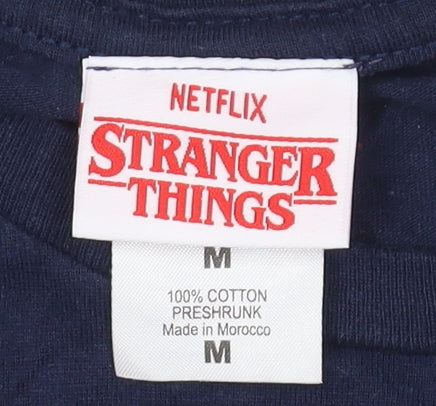 Netflix Stranger Things Men's Blue M T-Shirt
