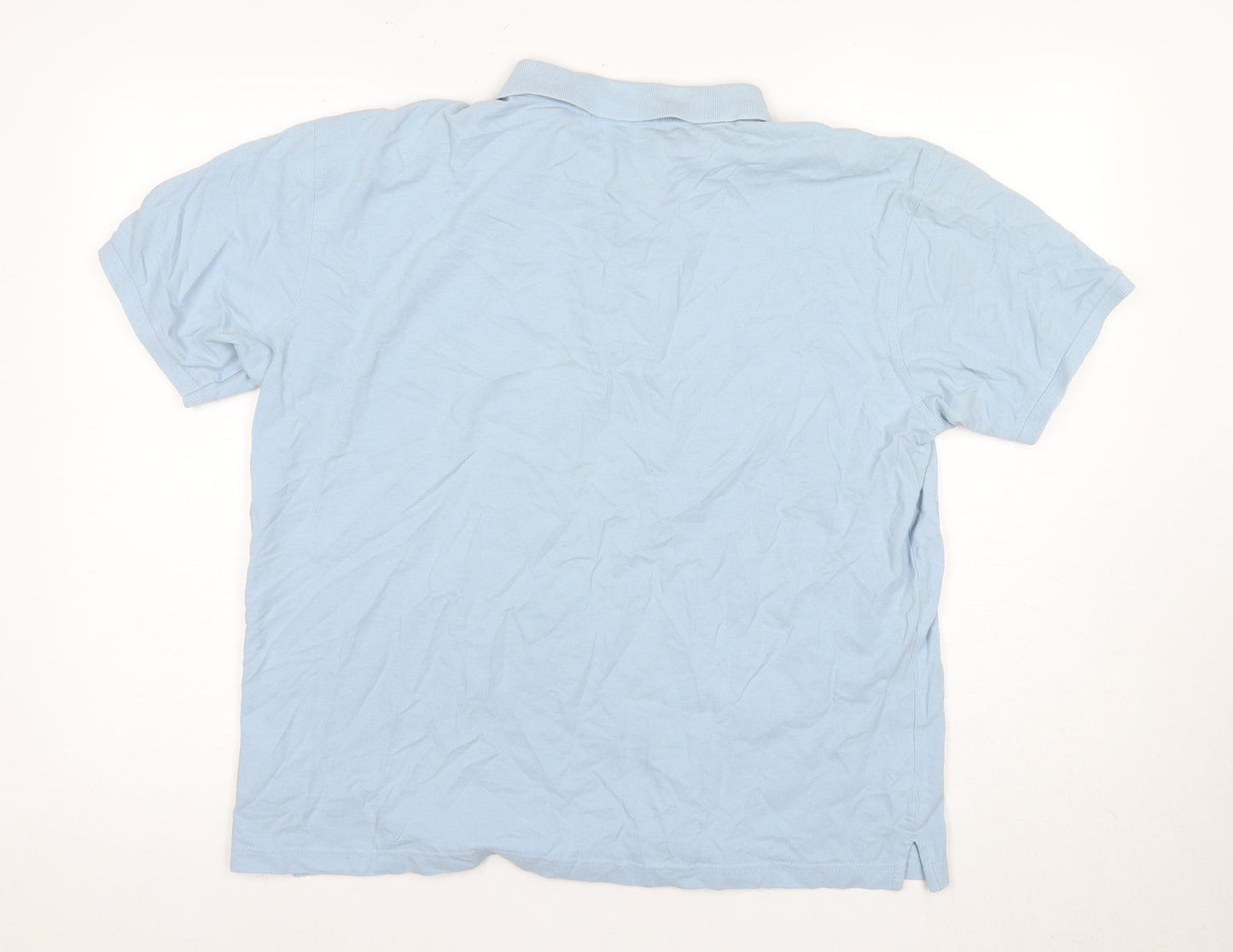 Asquith & Fox Men's Blue Cotton Polo Shirt XL