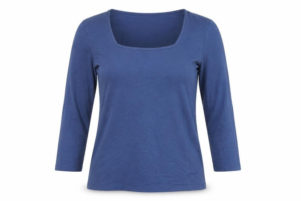 Womens UK Size 6 Paul Costelloe Blue Basic T-Shirt