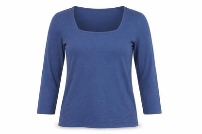 Womens UK Size 6 Paul Costelloe Blue Basic T-Shirt
