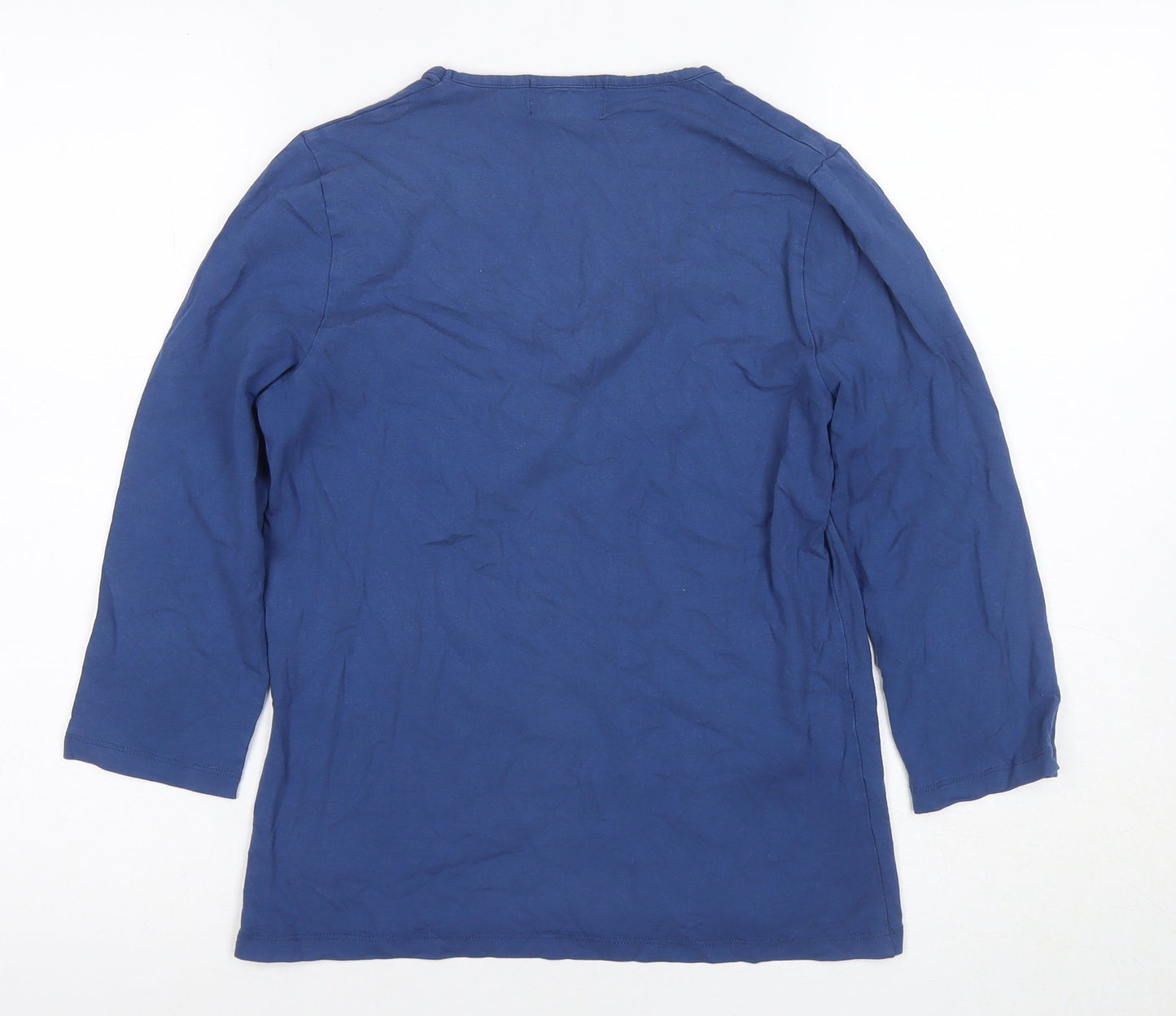 Womens UK Size 6 Paul Costelloe Blue Basic T-Shirt