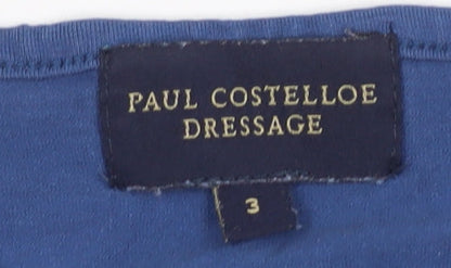 Womens UK Size 6 Paul Costelloe Blue Basic T-Shirt