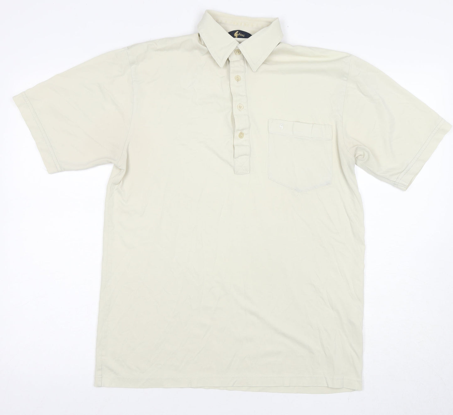 Arlect Men's Beige Polo Shirt, S, Short Sleeve Cotton