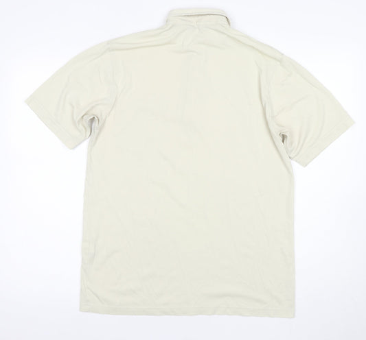 Arlect Men's Beige Polo Shirt, S, Short Sleeve Cotton