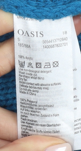 Womens UK Size S Oasis Blue Pullover Jumper