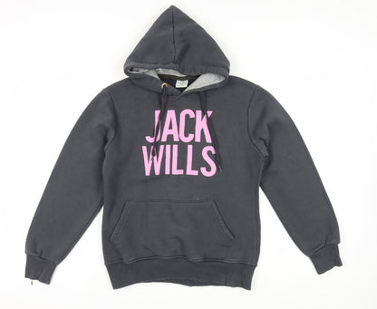 Womens UK Size L Jack Wills Black Pullover Hoodie