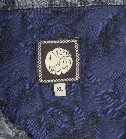 Pretty Green Men's Grey XL Cotton Polo Shirt