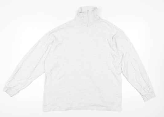 Mens UK Size L Donnay White Pullover Sweatshirt