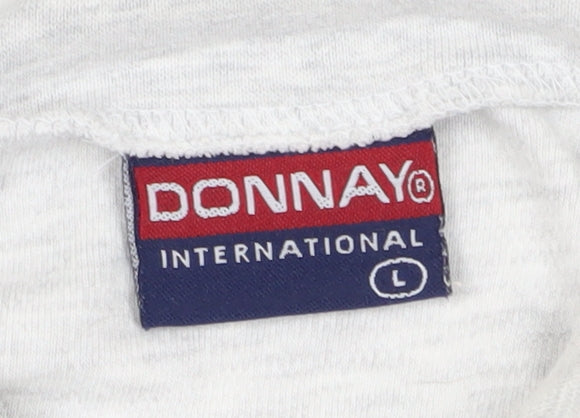 Mens UK Size L Donnay White Pullover Sweatshirt