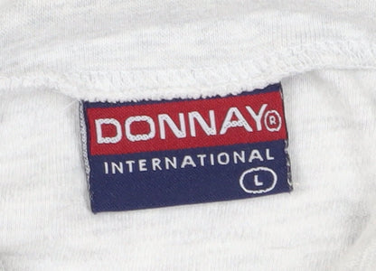 Mens UK Size L Donnay White Pullover Sweatshirt