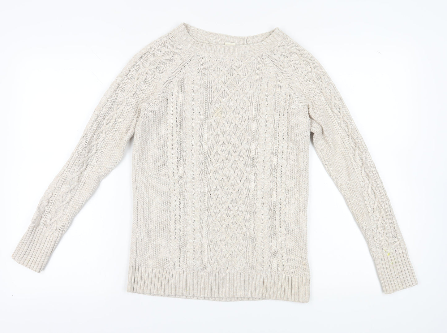Gap Women's Ivory Cable-Knit Pullover Jumper S