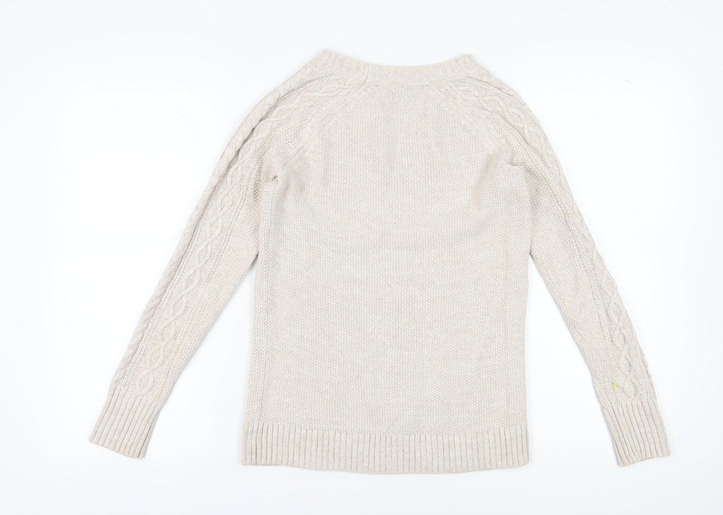 Gap Women's Ivory Cable-Knit Pullover Jumper S