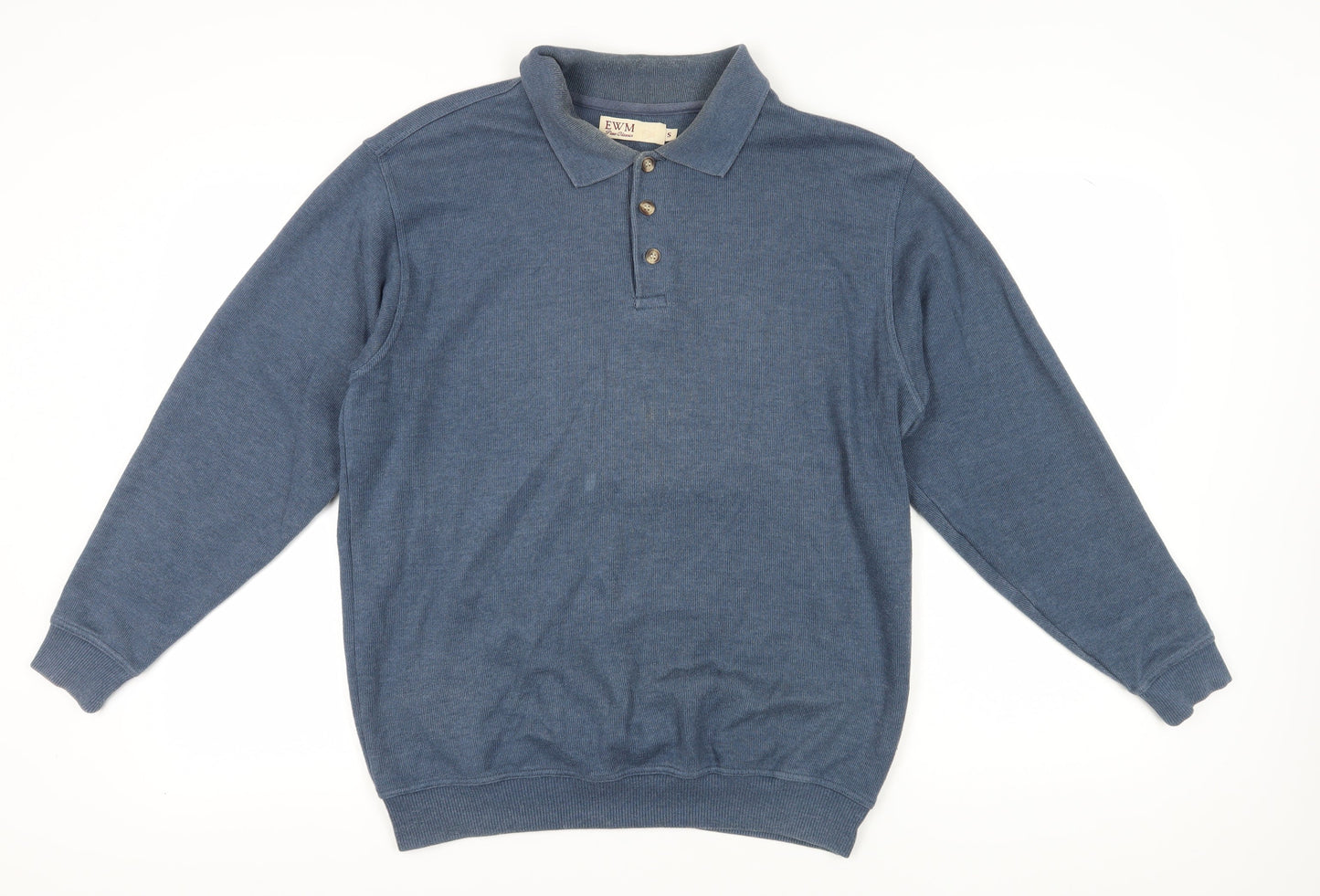 Mens UK Size S EWM Blue Henley Sweatshirt