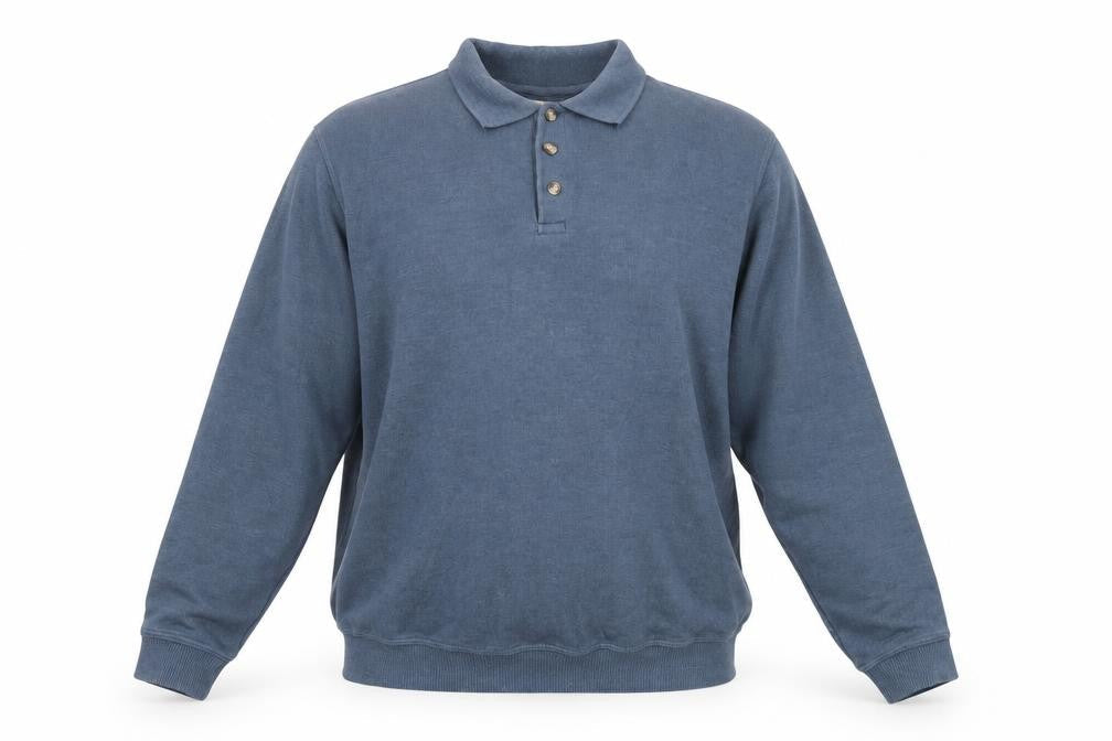 Mens UK Size S EWM Blue Henley Sweatshirt