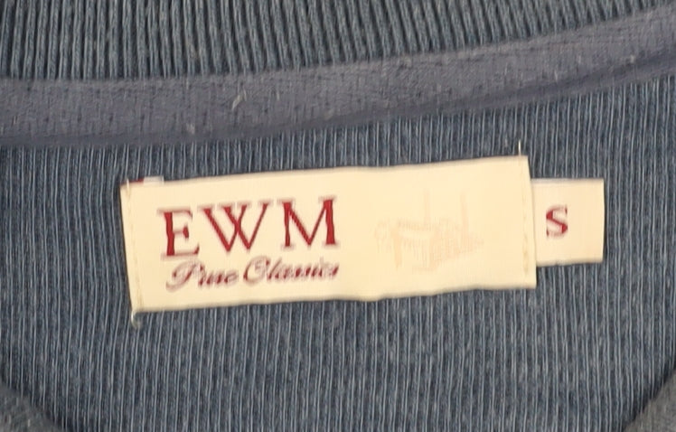 Mens UK Size S EWM Blue Henley Sweatshirt