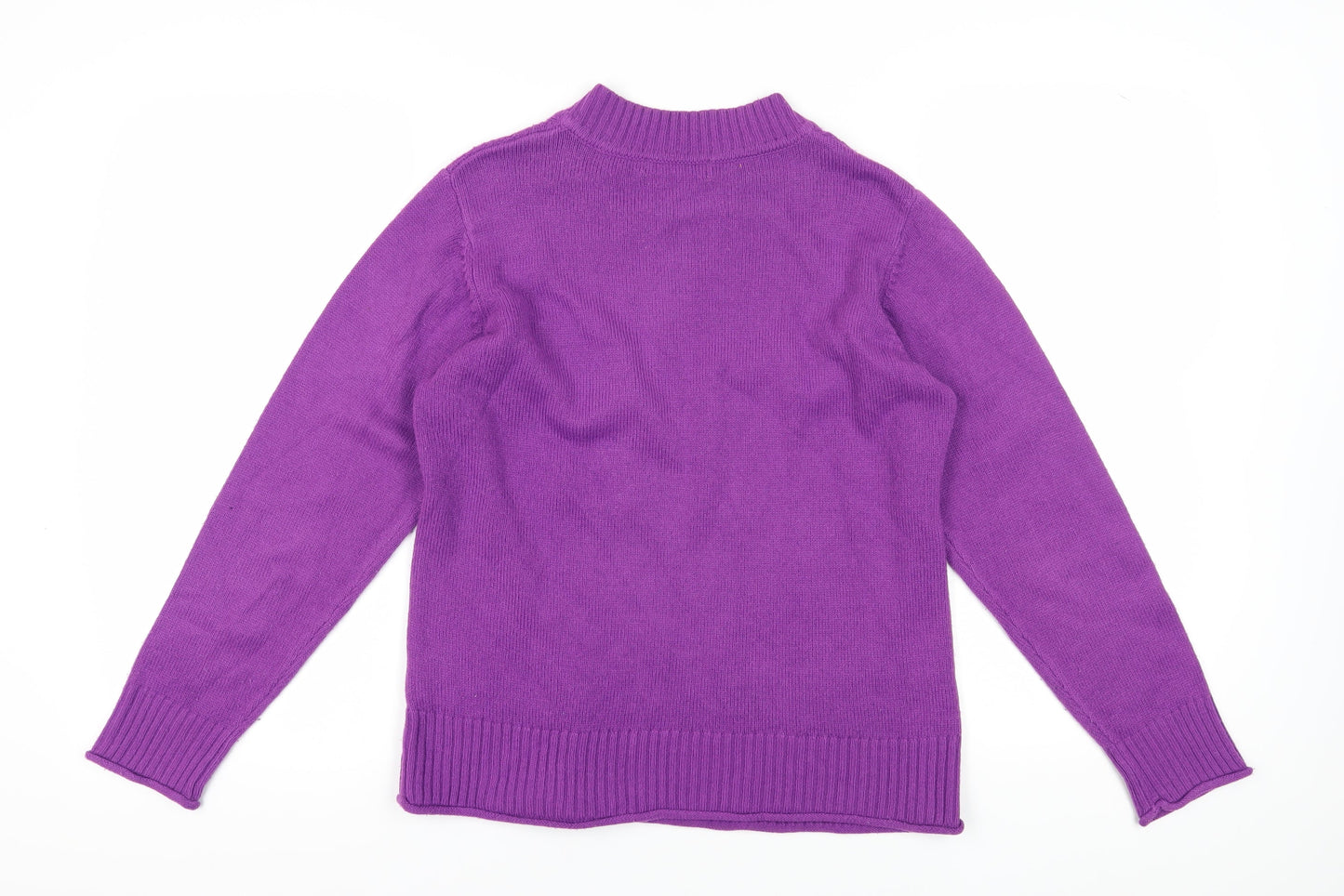 Womens UK Size S Isle Purple Pullover Jumper