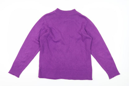 Womens UK Size S Isle Purple Pullover Jumper