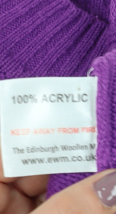 Womens UK Size S Isle Purple Pullover Jumper
