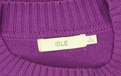 Womens UK Size S Isle Purple Pullover Jumper