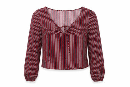Womens UK Size S Hollister Red Cropped Blouse