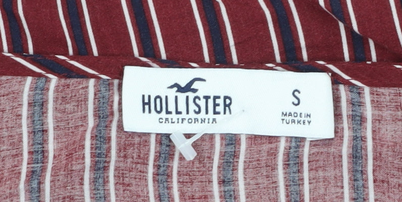 Womens UK Size S Hollister Red Cropped Blouse