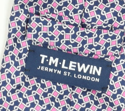 T.M. Lewin Men's Multicoloured Silk Geometric Tie