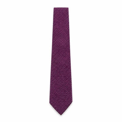 Mens Marks and Spencer Purple Polka Dot 100% Silk Slim Tie