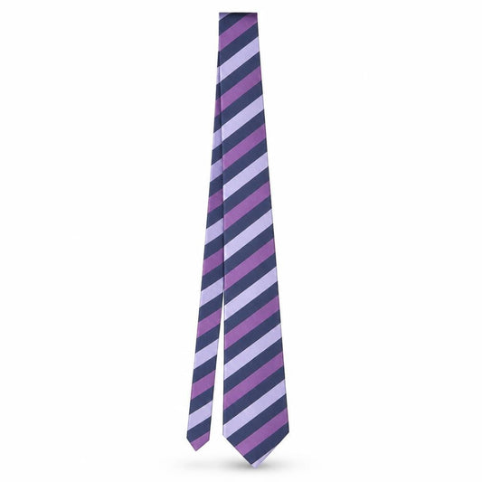 Mens Savile Row Purple Striped 100% Silk  Tie